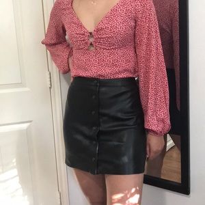 Vegan Leather Skirt